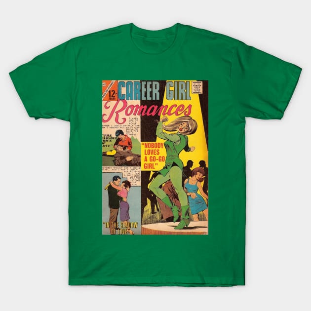Vintage Romance Comic Book Cover - Career Girl Romances T-Shirt by Slightly Unhinged